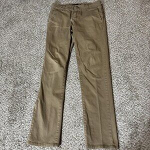 RSQ London Skinny Chino Pants Mens 30x32 Khaki Stretch Flat Front Casual